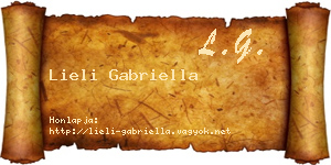 Lieli Gabriella névjegykártya